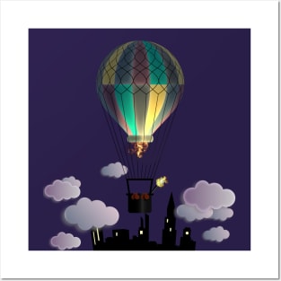 Balloon Aeronautics Night Posters and Art